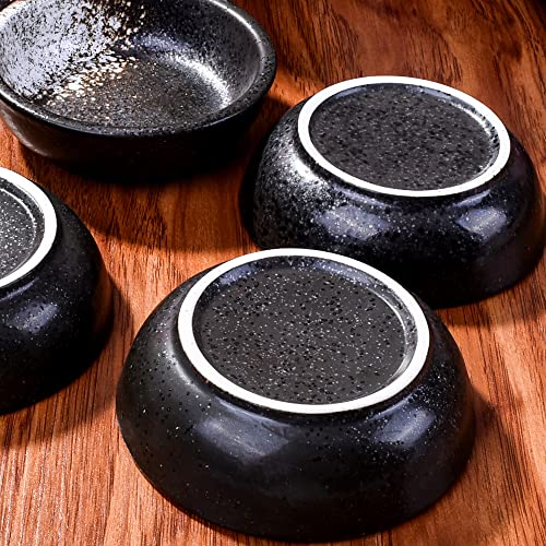 Ceramic Dipping Sauce Dishes Set of 4, 3.7'' Japanese Soy Sauce Bowls - color: YX