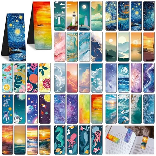 48PCS Magnetic Bookmarks Bulk Magnet Bookmarks Book Lovers Gifts - style: Multi-style
