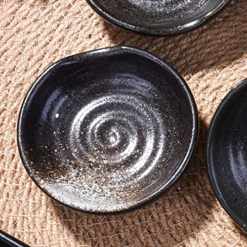Ceramic Dipping Bowl Set of 4, 3.15 Inch Porcelain Small Sauce Dishes - color: QK