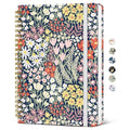 Taja Spiral Lined Journal for Women, Pretty Hardcover Journal Notebook, A5 - color: H-Petite Blooms