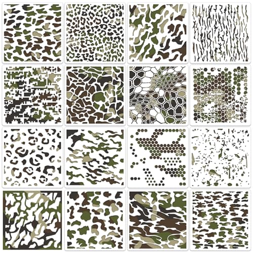 Camo Stencils for Spray Paint 6inch Camo Stencil - style: Camo