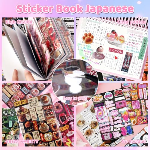 1300Pcs Japanese Sticker Book for Journaling Adult, Cute Scrapbook Stickers - style: Bf 45 Sheet Tale