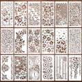 Stencils for Crafts Reusable Texture Stencils 8"x4" - style: Floral