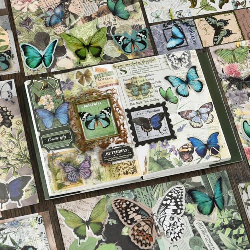 Scrapbook Supplies Kit, Vintage Junk journaling Supplies, Scrapbooking Kit - color: Forest Tales