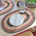 Homespice Gloucester Jute Braided Placemats, Oval 13x19 Set of 4 - color: Primitive Star Gloucester