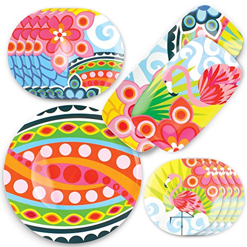 French Bull 13" Rectangular Platter - Melamine Platters and Serving Ware - Plate, Dish, Serving, Collection - Tropic Fantasia - color: Tropic Fantasia, size: 13" Rectangular Platter