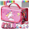 beefunni 68PCS Washable Markers Set for Kids 4-8, with Unicorn Case
