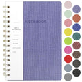 Spiral Notebook-6.10" x 8.19" College Ruled Journal with Inner Pockets and 160 Pages,PU Leather Cover Business Journal, Twin-Wire Binding Notebook Perfect for Office & Home School Supplies - color: 005-Violet-1pack, size: A5-160 pages
