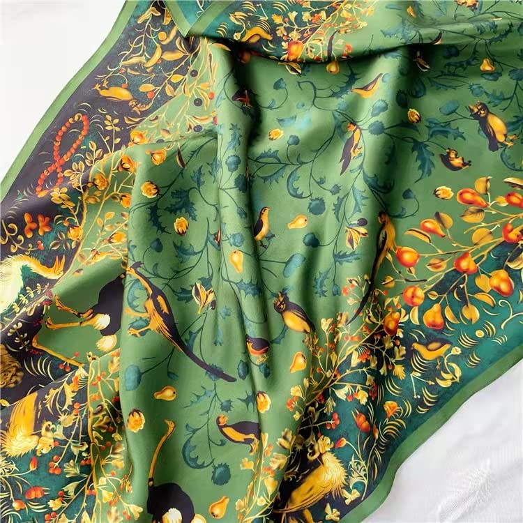 ANDANTINO 100% Silk Long Scarf-Women Large Oblong Shawls with Gift Packed - color: Jade Green