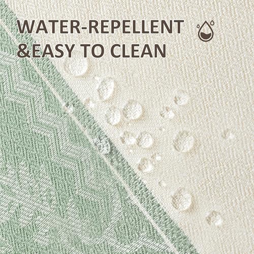 Boho Woven Placemats Set of 4, 14x18 Inch Heat Resistant Dinner Mats - color: Green Hh