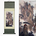 AtfArt Silk Scroll Painting, Asian Wall Art, Autumn, 36.2x12in - color: A6