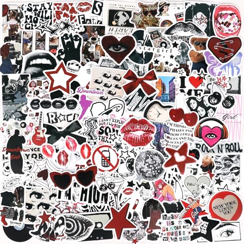 100 Pcs Aesthetic Downtown Girls Stickers Cool Trendy Y2K Sticker for Teens Adults Funny Downtown Stickerss for Water Bottles Laptop Skateboard Luggage Computer Party Supplies - style: Downtown Girls