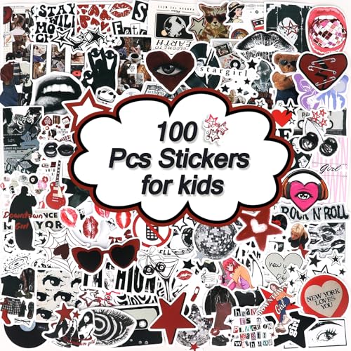 100 Pcs Aesthetic Downtown Girls Stickers Cool Trendy Y2K Sticker for Teens Adults Funny Downtown Stickerss for Water Bottles Laptop Skateboard Luggage Computer Party Supplies - style: Downtown Girls