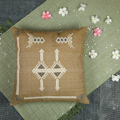 Trade Star Sabra Kilim Pillow Cover 100% Cotton Cushion Cover Designer Sofa Pillow Cover Handwoven Cushion Case for Home Decor Spring Decorative Pillow Case (18x18 Inches) - color: Pattern-21