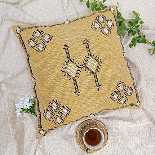 Trade Star 18x18 Kilim Pillow Covers 100% Cotton Sabra Pillow Cover for Home Decor Handloomed Farmhouse Cushion Case Breathable Cushion Case Fall Decor Beautiful Pillow Case for Bedding - color: Pattern 11