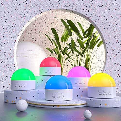 Kintion Portable Night Light, Rechargeable Dimmable 8 Color Lighting (1pcs) - color: White 1pcs