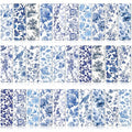Chinoiserie Magnetic Bookmarks Gifts - 30 Pcs Blue and White - style: Chinoiserie