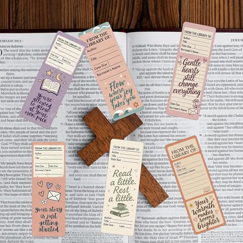 Library Card Bookmarks, Vintage Aesthetic Book Marks for Book Lovers - style: Vintage Library Card