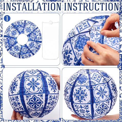 12 Pcs Mediterranean Party Decor 10" Paper Lantern for Dancing Queen
