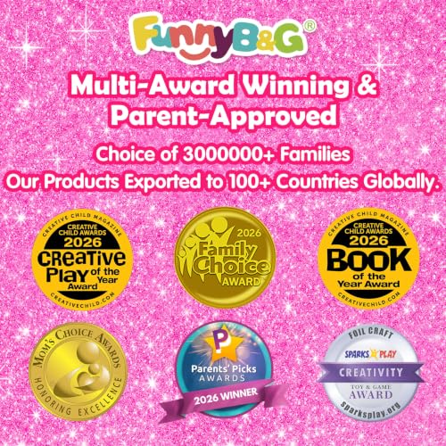 FUNNYB&G Foil Art Craft Kit for Kids, Sparkly Birthday Gift Toy for Girls - style: Back to School