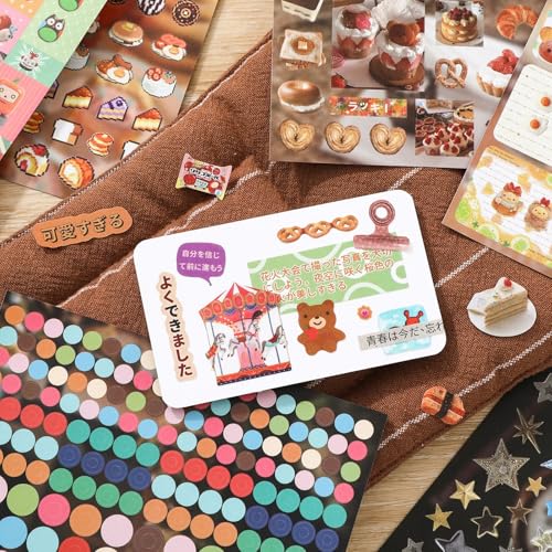 TIAMECH Scenery Notes Brown Japanese Food Stickers Book - color: Scenery Notes