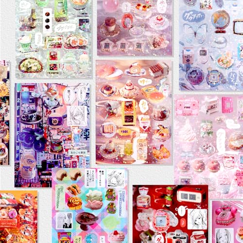 800Pcs Japanese Sticker Book for Journaling Adult, Cute Scrapbook Stickers - style: Bb 50 Sheet Subway