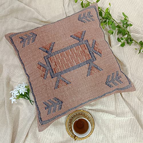 Trade Star Cotton Kilim Pillow Cover Throw Cushion Cover Sabra Kilim Pillow Cover Pure Cotton Farmhouse Cushion Case for Home Decor Spring Breathable Fall Decor Cushion Case Hand Crafted - color: Pattern 10