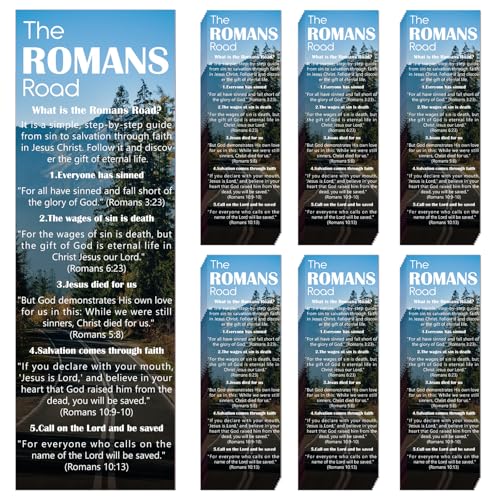 100 Pcs Romans Road Bookmarks Bible Salvation Page Marks Gifts - color: The Romans Road to