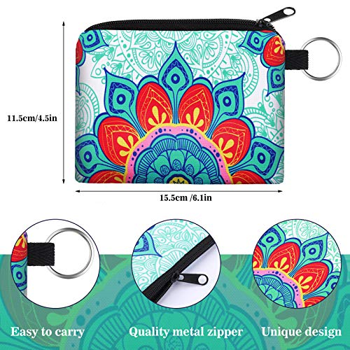 Boao 10 Pcs Small Change Coin Purse - size: 4.52 x 3.74 Inch, style: Flower Print
