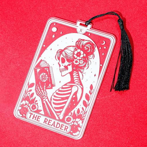 Clear Acrylic Female Skull Reading Page Marker Bookmark