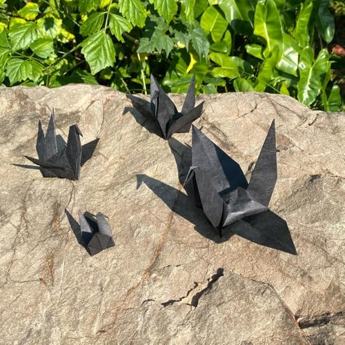 A4 Mulberry Paper 50 Sheets, Natural Fiber Mulberry Paper for Card Making, Watercolor, Calligraphy, Origami, Scrapbooking, Bookbinding & DIY Crafts (Black, A4) - color: Black, size: A4