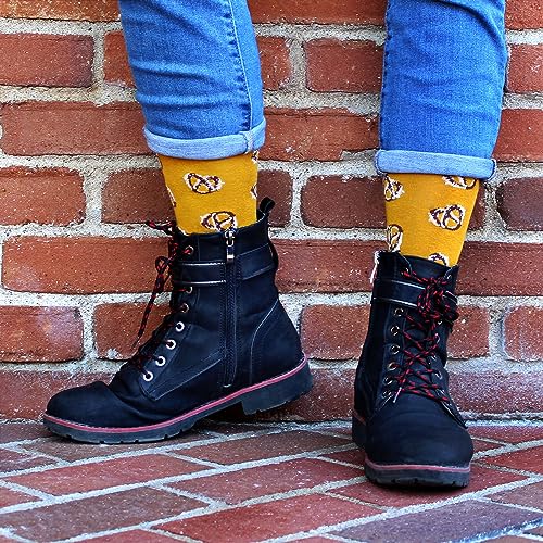 BambooMN Men's Cotton Colorful Design Fashion Novelty Dress Socks - color: Coffee Beans - 2 Pairs, size: 9-15