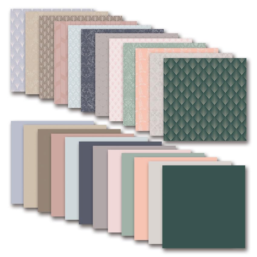 Patterned Scrapbook Paper 12x12 Pink,24 Sheets Double-Sided Bohemian Floral Pattern CardStock Paper Pad Boho Tone Decorative Craft Papers for Holiday Cardmaking DIY Origami Papers. - color: PAD2093