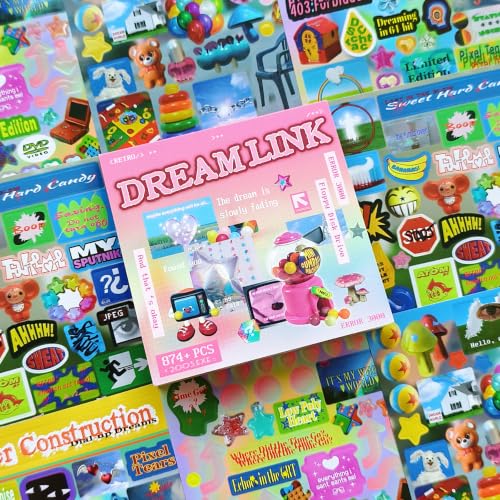 750+ Pcs Dreamcore Sticker Book for Journaling - color: Dream Link