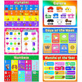 Educational Preschool Placemats Set of 6 Kid Plastic Table Mat 17×13×0.04in - style: Educational Preschool