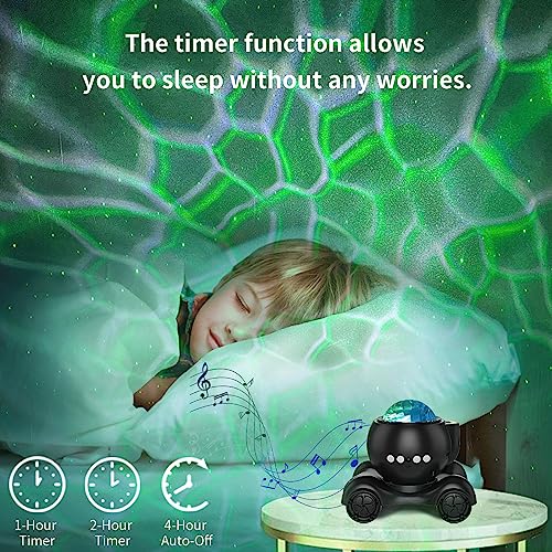 ENOKIK Galaxy Projector Night Light, Star Bluetooth Speaker, Solid Black - color: Solid Black