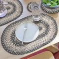 Homespice Flint Hill Jute Braided Placemats, Oval 13x19 Set of 4 - color: Flint Hill