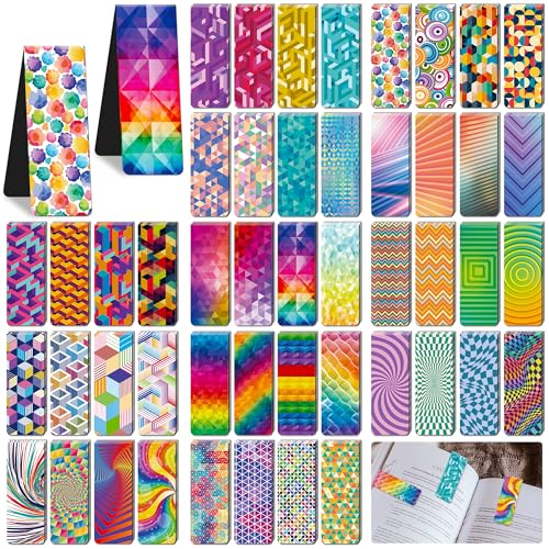 96PCS Magnetic Bookmarks Bulk Magnet Bookmarks Book Lovers Gifts - style: Geometric