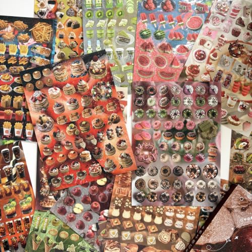 Japanese Sticker Book for Scrapbooking Supplies,Food Stickers for Planner - color: Horizon