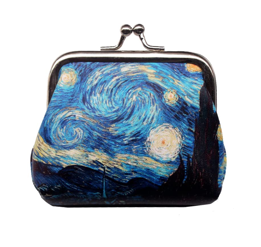 Lovely Abstract Pattern Coin Purse- Mini Blue Clasp Pouch Wallet Key Bags Money Bag, Gift for Girls Kids Purses Women Wallets Buckle Party Favors - color: blue