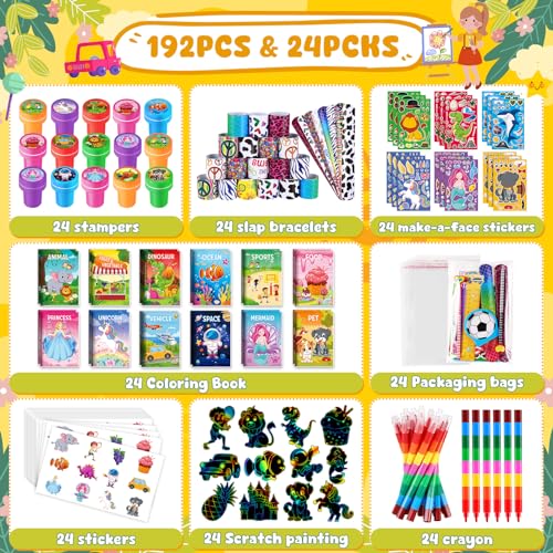 BenLouis 192Pcs Birthday Coloring Set for Kids Party Favors