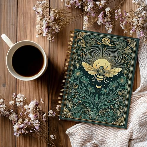 Journaling Notebooks for Women, Magical Bee Goddess Notebook - Vintage Notebook Gifts, A5 Spiral Journal Notebook Office Supplies Gifts for Women Birthday Christmas (BEE) - color: BEE