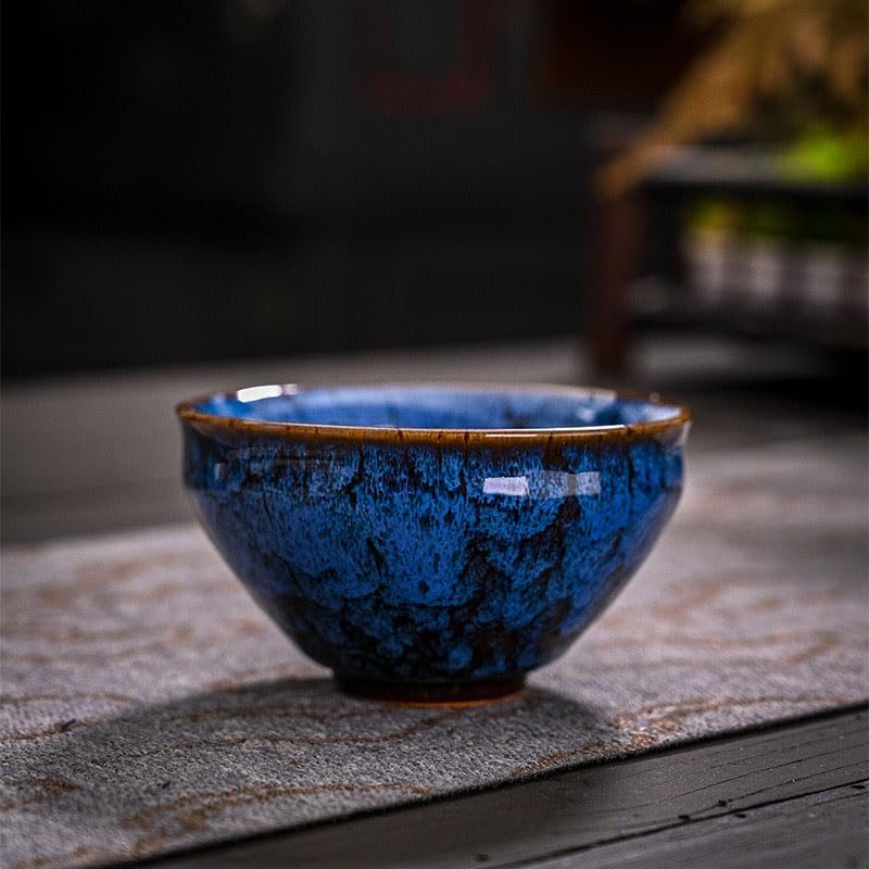 chinese tea cups,gongfu Ceramic Teacup Set, 4.06 oz (120 ml), Set of 5, 5 Colors