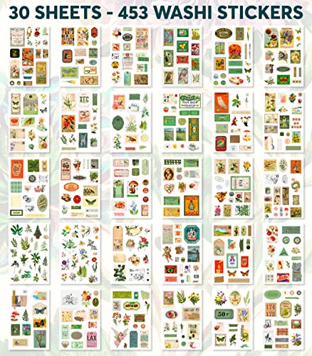 Junk Journal Supplies - Washi Stickers for Scrapbook & Journaling Supplies - color: Forest Dreams