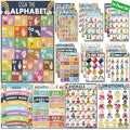 YIYDONG 24 Boho American Sign Language Posters for Kids, Babies & Toddlers, ABC ASL Flash Cards, Classroom Decor