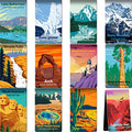 Outus 24 Pcs National Park Magnetic Bookmarks Page Markers with Landscape