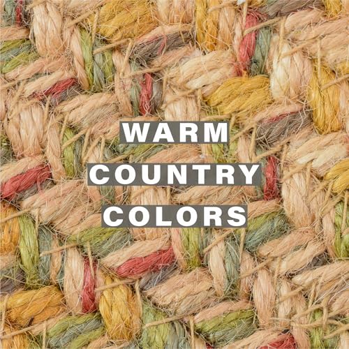 Homespice Harvest Jute Braided Table Mats, Rect 10x15 Set of 4 - color: Harvest
