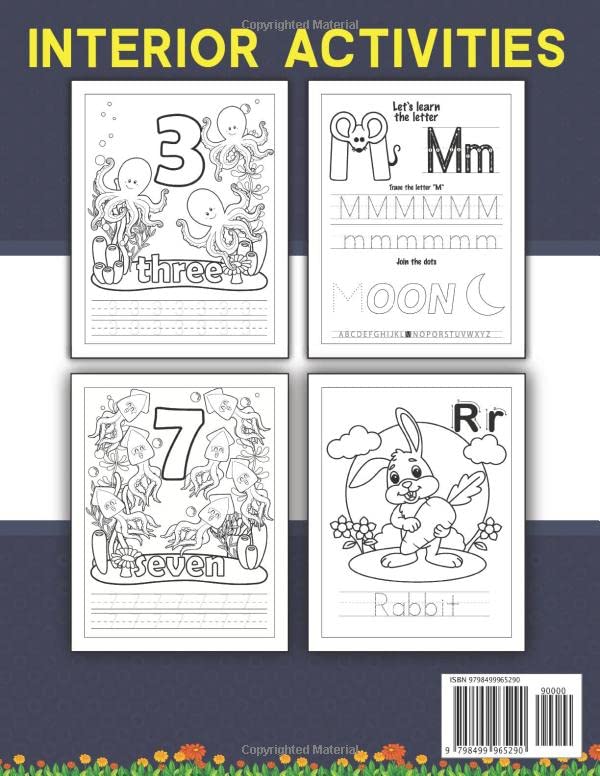 Tracing Letters and Numbers Workbook for Preschool Kids
