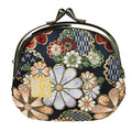 Nishijin brocade round clasp purse/coin purse with lining, size L. (Saikaranman) - color: Saikaranman