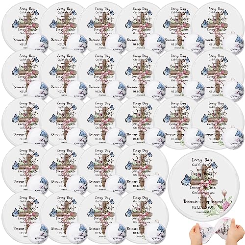 Tradder 50 Pcs Christian Church Fans Bulk Foldable Hand Fans, Floral - style: Floral